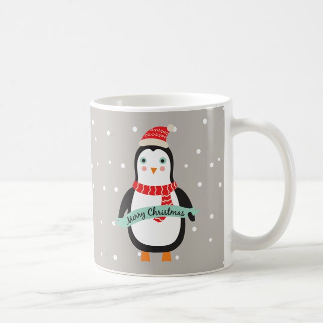 Niedliche kleine Weihnachtspenquin Pesonalized Kaffeetasse (Rechts)