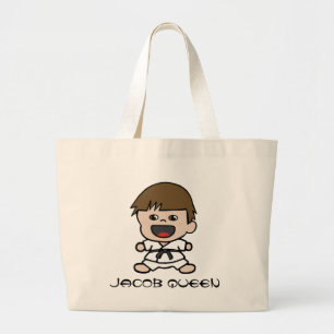 Niedliche kleiner Jungen-Karate-Taschen-Tasche Jumbo Stoffbeutel