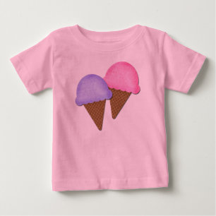 Niedliche Kleinkind-Shirt-Eiscreme-Kegel-Girly Baby T-shirt