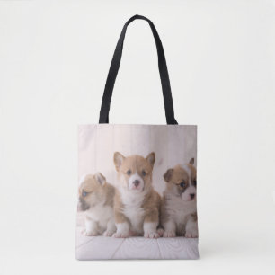 Niedliche Kleintiere   3 Baby Corgis Tasche