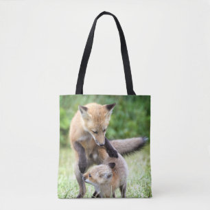 Niedliche Kleintiere Adorable Fox Kit & Mama Tasche