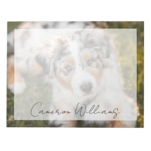 Niedliche Kleintiere   Australian Shepherd Puppy Notizblock