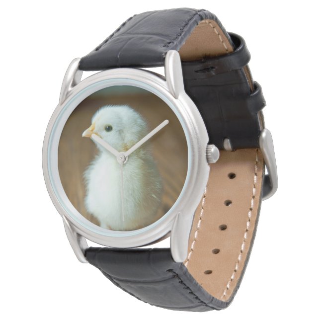 Niedliche Kleintiere | Baby Chick Armbanduhr (Schrägansicht)