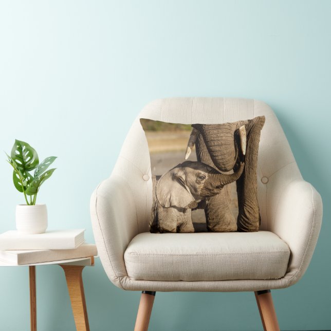 Niedliche Kleintiere | Baby Elephant & Mama Kissen (Stuhl )
