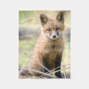 Niedliche Kleintiere   Baby Fox Fleecedecke