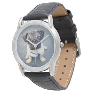 Niedliche Kleintiere Baby Mops Armbanduhr