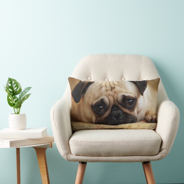Niedliche Kleintiere | Baby Mops Puppy Lendenkissen (Stuhl )