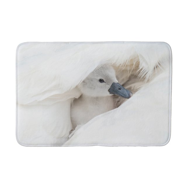 Niedliche Kleintiere | Baby Mute Swan Badematte (Vorderseite)