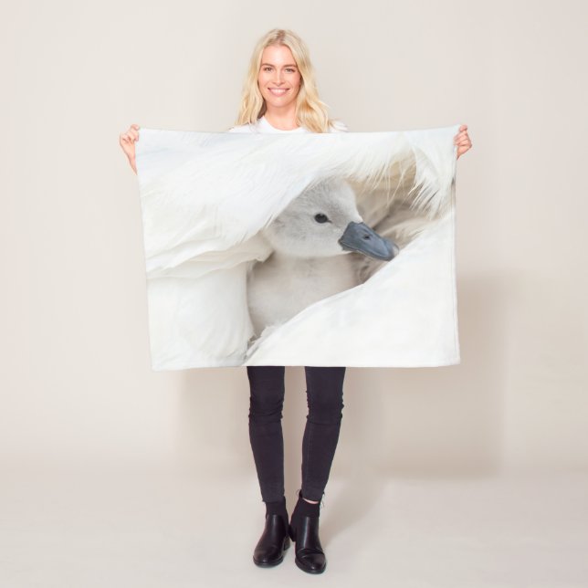 Niedliche Kleintiere | Baby Mute Swan Fleecedecke (Beispiel)