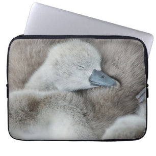 Niedliche Kleintiere Baby Mute Swan Laptopschutzhülle