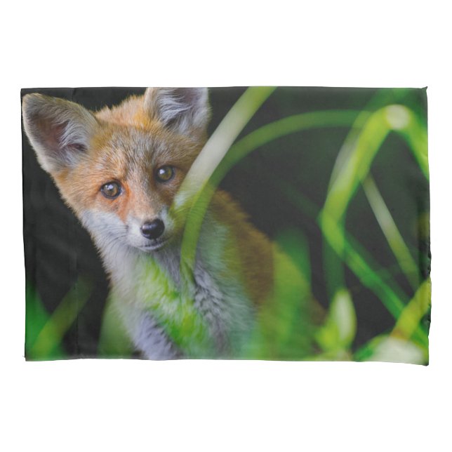 Niedliche Kleintiere | Baby Red Fox Kissenbezug (Vorderseite)