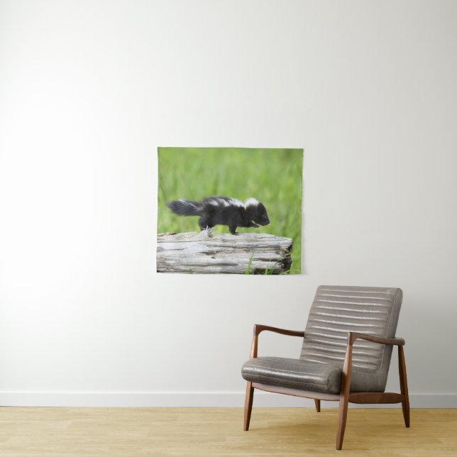 Niedliche Kleintiere | Baby Skunk Wandteppich (Beispiel (Horizontal))