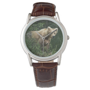 Niedliche Kleintiere   Bear Mama Bear & Ihre Cubs Armbanduhr