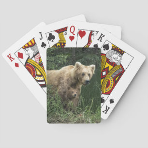 Niedliche Kleintiere   Bear Mama Bear & Ihre Cubs Spielkarten