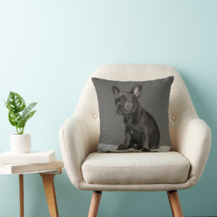 Niedliche Kleintiere   Blue French Bulldog Puppy Kissen