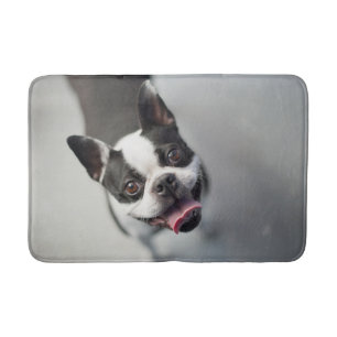 Niedliche Kleintiere Boston Bulldog Smile Badematte