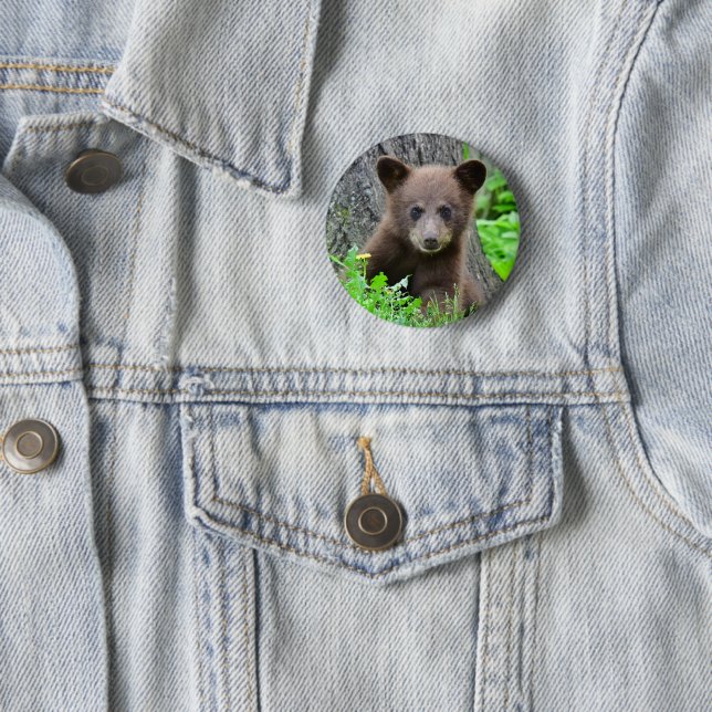 Niedliche Kleintiere | Braunbärenkuppe Button (Beispiel)