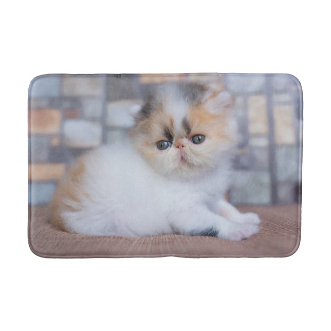 Niedliche Kleintiere | Calico Persian Kitten Badematte (Vorderseite)