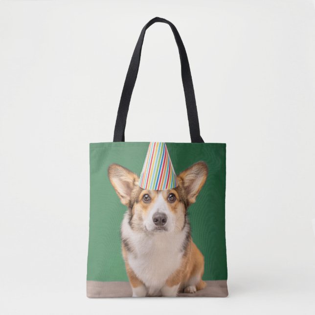 Niedliche Kleintiere | Corgi Birthday Welppy Tasche (Vorderseite)