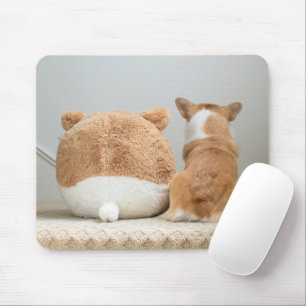 Niedliche Kleintiere Corgi & Plush Puppy Mousepad