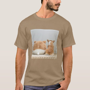 Niedliche Kleintiere Corgi & Plush Puppy T-Shirt