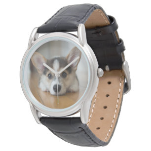 Niedliche Kleintiere Corgi Puppy Looking Armbanduhr