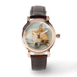 Niedliche Kleintiere Corgi Puppy on Couch Armbanduhr