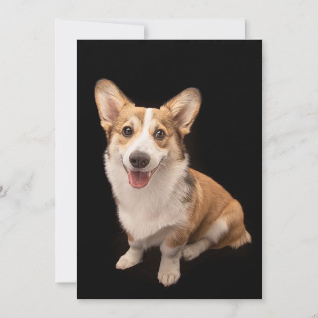 Niedliche Kleintiere | Corgi Puppy Smile Dankeskarte (Vorderseite)