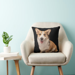 Niedliche Kleintiere   Corgi Puppy Smile Kissen