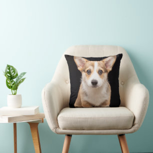 Niedliche Kleintiere Corgi Puppy Stehend Tal Kissen