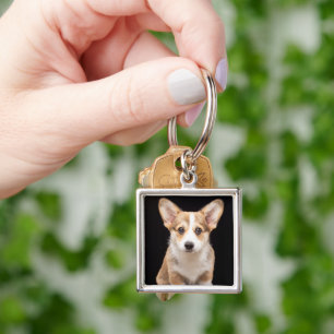 Niedliche Kleintiere   Corgi Puppy Stehend Tal Schlüsselanhänger