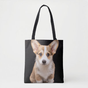 Niedliche Kleintiere   Corgi Puppy Stehend Tal Tasche