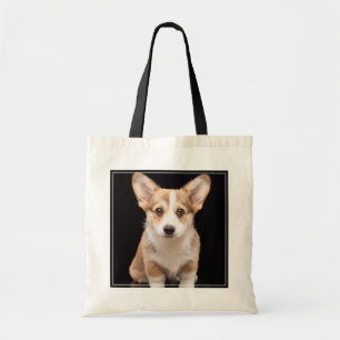Niedliche Kleintiere Corgi Puppy Stehend Tal Tragetasche