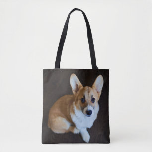 Niedliche Kleintiere Corgi Sucht nach oben Tasche