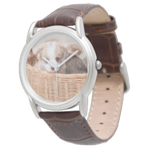 Niedliche Kleintiere Corgi Tiny Puppy Armbanduhr