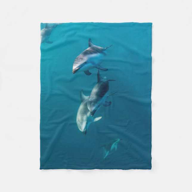 Niedliche Kleintiere | Dolphin-Familie Fleecedecke (Vorderseite)