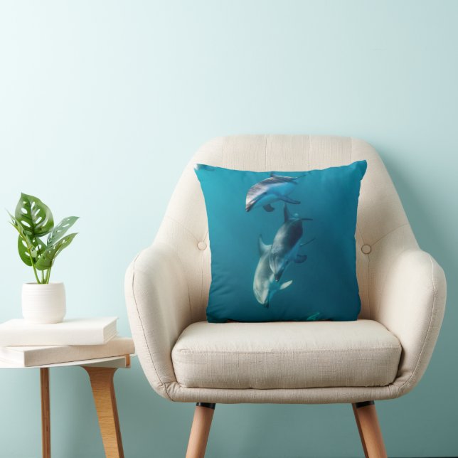 Niedliche Kleintiere | Dolphin-Familie Kissen (Stuhl )