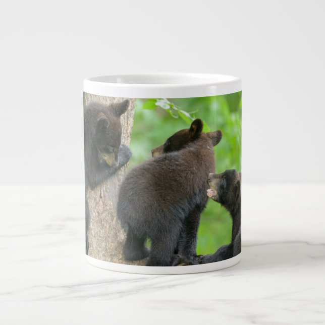 Niedliche Kleintiere | Drei junge Bärenkuppen Jumbo-Tasse (Vorderseite)