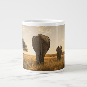 Niedliche Kleintiere Elephant Calf & Mother Jumbo-Tasse