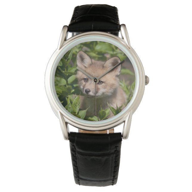 Niedliche Kleintiere | Fox-Kit Armbanduhr (Vorderseite)