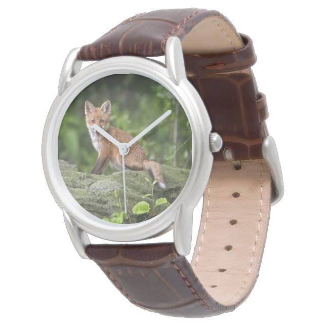 Niedliche Kleintiere | Foxy Smile Armbanduhr (Schrägansicht)