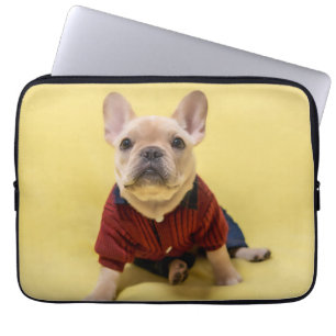 Niedliche Kleintiere   Französischer Bulldog Dress Laptopschutzhülle