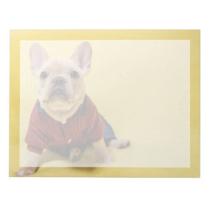 Niedliche Kleintiere Französischer Bulldog Dress Notizblock