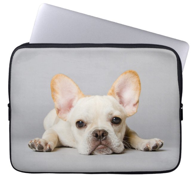 Niedliche Kleintiere | Französischer Bulldog flieg Laptopschutzhülle (Vorderseite)