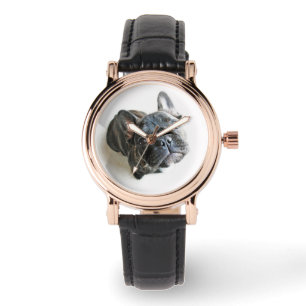 Niedliche Kleintiere   Französischer Bulldogge-Auf Armbanduhr