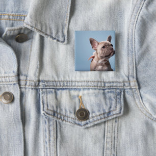 Niedliche Kleintiere French Bulldog Pink Bow Button