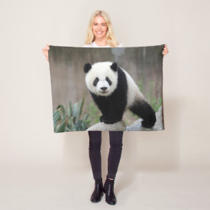 Niedliche Kleintiere Giant Panda Baby Fleecedecke
