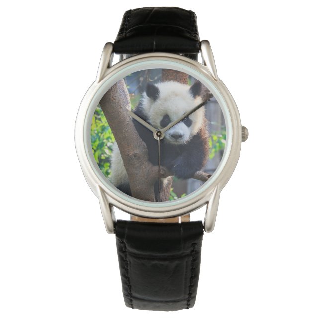 Niedliche Kleintiere | Giant Panda Cub Armbanduhr (Vorderseite)