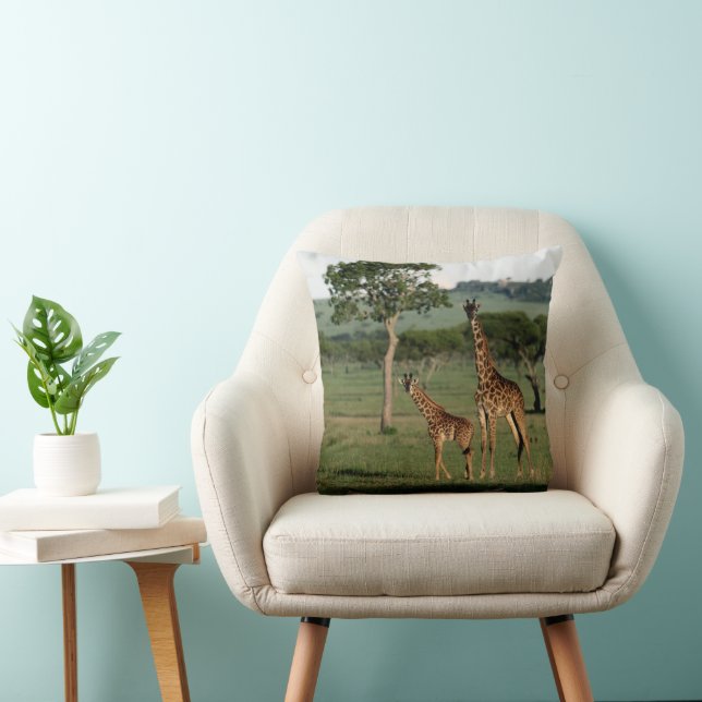 Niedliche Kleintiere | Giraffe Calf & Mama Kissen (Stuhl )
