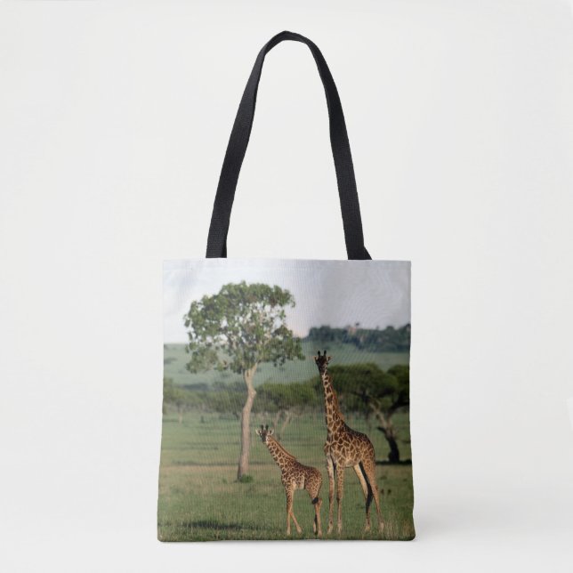 Niedliche Kleintiere | Giraffe Calf & Mama Tasche (Vorderseite)